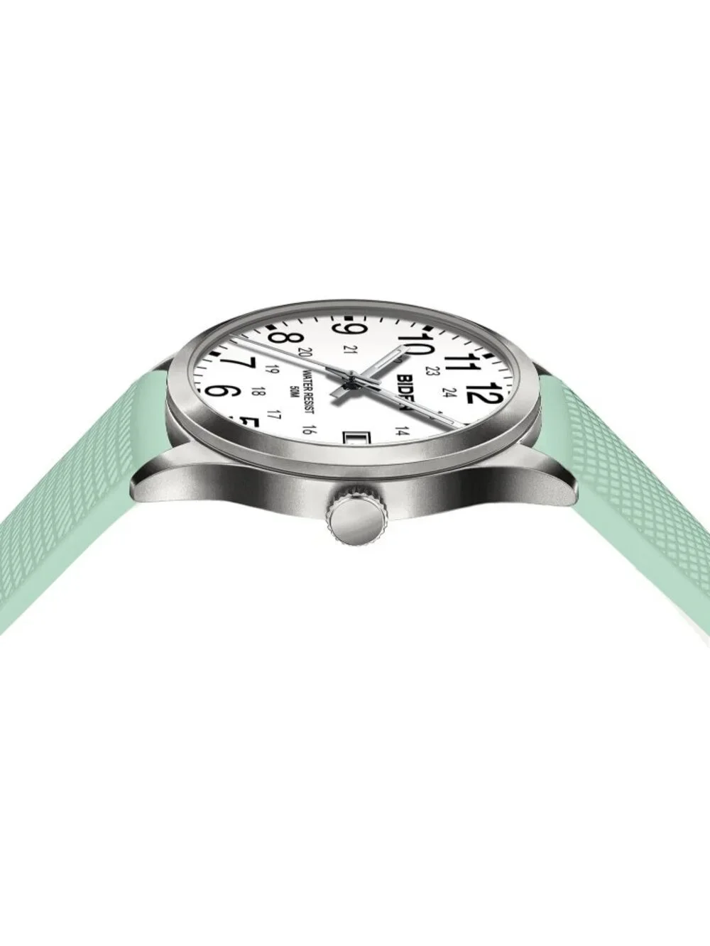 Men's Green White Analog Unisex Medical Professionals Waterproof Nurse Watch